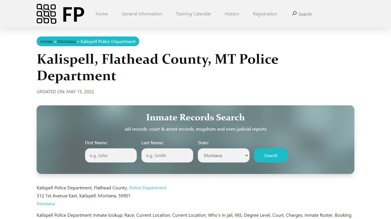 Kalispell, MT Police - City Jail Inmates, Arrests